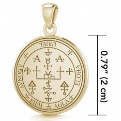 Archangel Uriel Sigil Solid Gold Small Pendant