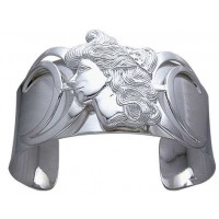 Moon Goddess Sterling Silver Cuff Bracelet
