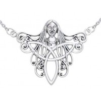 Danu Goddess Sterling Silver Necklace