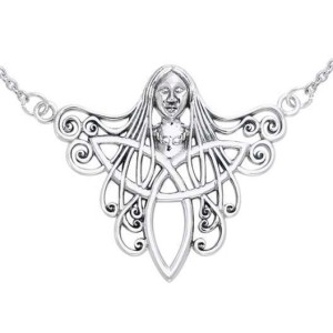 Danu Goddess Sterling Silver Necklace