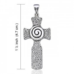 Celtic Cross Spiral Pendant