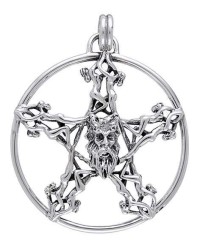 Horned God Pentacle Pentagram Pendant