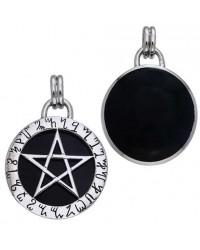 Theban Hidden Pentacle Black Onyx Pentagram Pendant