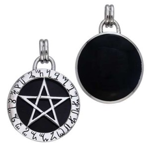 Theban Hidden Pentacle Black Onyx Pentagram Pendant