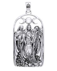 Triple Goddess Sterling Silver Pendant