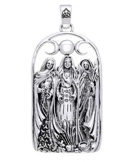 Triple Goddess Sterling Silver Pendant