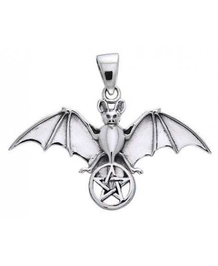Bat Pentacle Sterling Silver Pendant