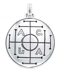 AGLA Seal of Solomon Sterling Silver Pendant for Success and Wealth