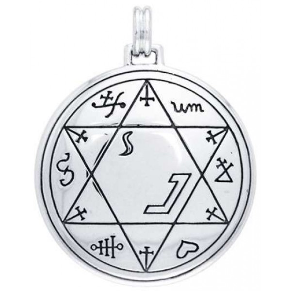 Seal of Solomon Sterling Silver Pendant for Business Success