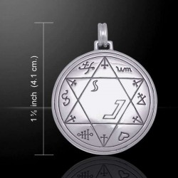 Seal of Solomon Sterling Silver Pendant for Business Success