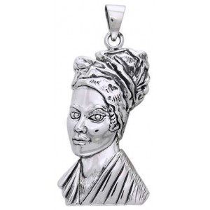 Marie Laveau Voodoo Queen Sterling Silver Pendant