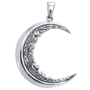 Moon Vines Crescent Moon Pendant