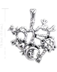 Cimaruta Sterling Silver Stregheria Witches Charm