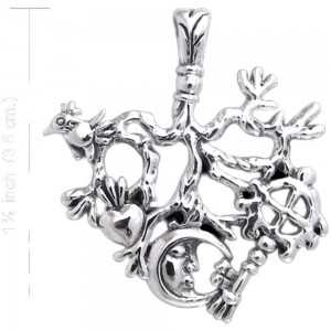 Cimaruta Sterling Silver Stregheria Witches Charm