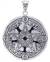 Elemental Seasons Witches Pentacle Pendant