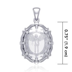 Archangel Michael Natural Clear Quartz Pendant