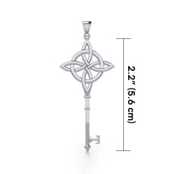 Celtic Four Point Knot Spiritual Enchantment Key Pendant