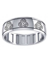 Zoomorphic Sterling Silver Fidget Spinner Ring