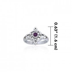 Wheel Of Being Silver and Amethyst Ring