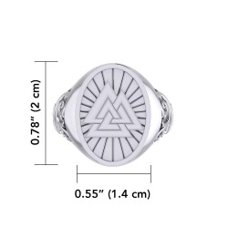 Viking Valknut Mens Signet Ring