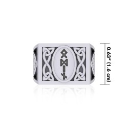 Viking God Odin Runic Mens Signet Ring