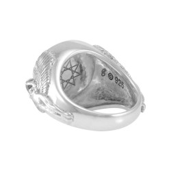 Angel Talisman Occult Large Mens Signet Ring