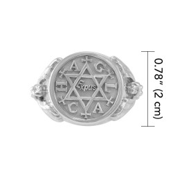 Angel Talisman Occult Large Mens Signet Ring