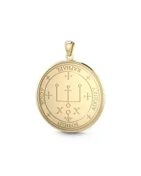 Archangel Raphael Sigil Solid Gold Pendant