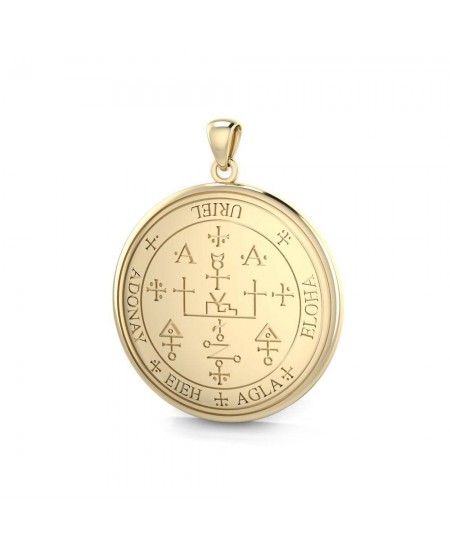 Archangel Uriel Sigil Solid Gold Pendant