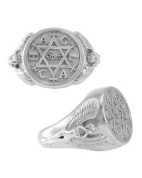 Angel Talisman Occult Large Mens Signet Ring