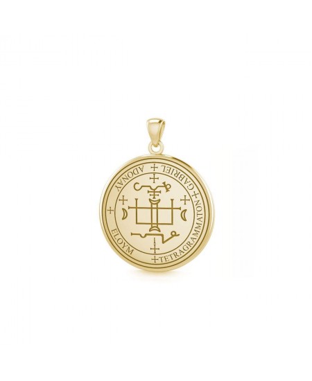 Archangel Gabriel Sigil Solid Gold Small Pendant