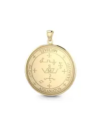 Archangel Michael Sigil Solid Gold Pendant