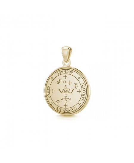 Archangel Michael Sigil Solid Gold Small Pendant