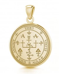 Archangel Uriel Sigil Solid Gold Small Pendant