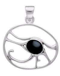 Egyptian Eye of Horus Pendant with Gemstone