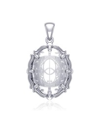 Chalice Well Natural Clear Quartz Pendant