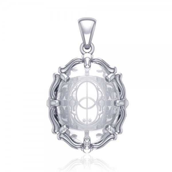 Chalice Well Natural Clear Quartz Pendant