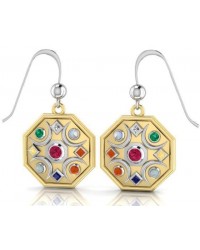 Chandra Moon Gemstone Gold Plated Earrings