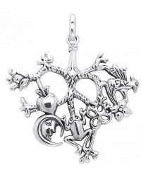 Cimaruta Large Sterling Silver Witches Charm