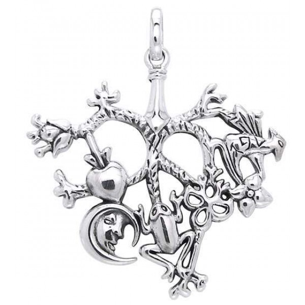 Cimaruta Large Sterling Silver Witches Charm