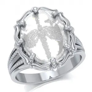 Dragonfly Natural Clear Quartz Ring