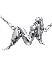 Dreaming Mermaid Sterling Silver Necklace