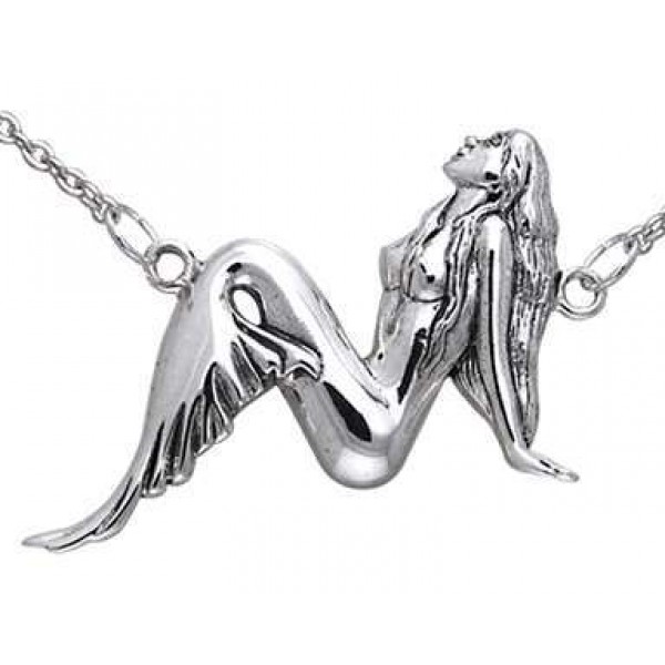 Dreaming Mermaid Sterling Silver Necklace