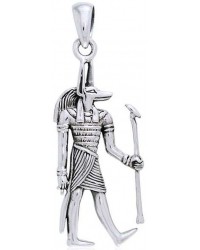 Egyptian God Anubis Silver Pendant