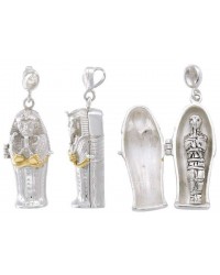 Egyptian Coffin Pendant with Mummy