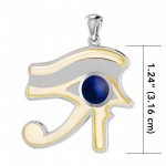 Lapis Eye of Horus Gold Accented Pendant