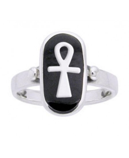 Ankh Sterling Silver Egyptian Ring