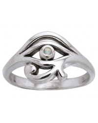 Eye of Horus Egyptian Ring with Gemstone