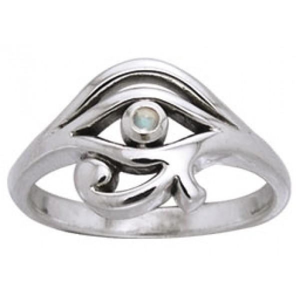 Eye of Horus Egyptian Ring with Gemstone