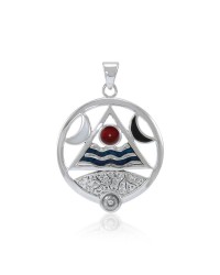 Four Elements Lunar Power Pendant with Garnet